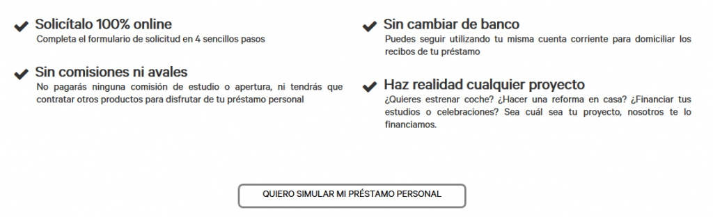 Tiene que personal prestamo el banco mejor